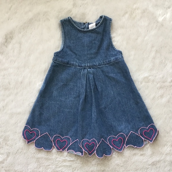Gymboree Other - Denim dress with hearts